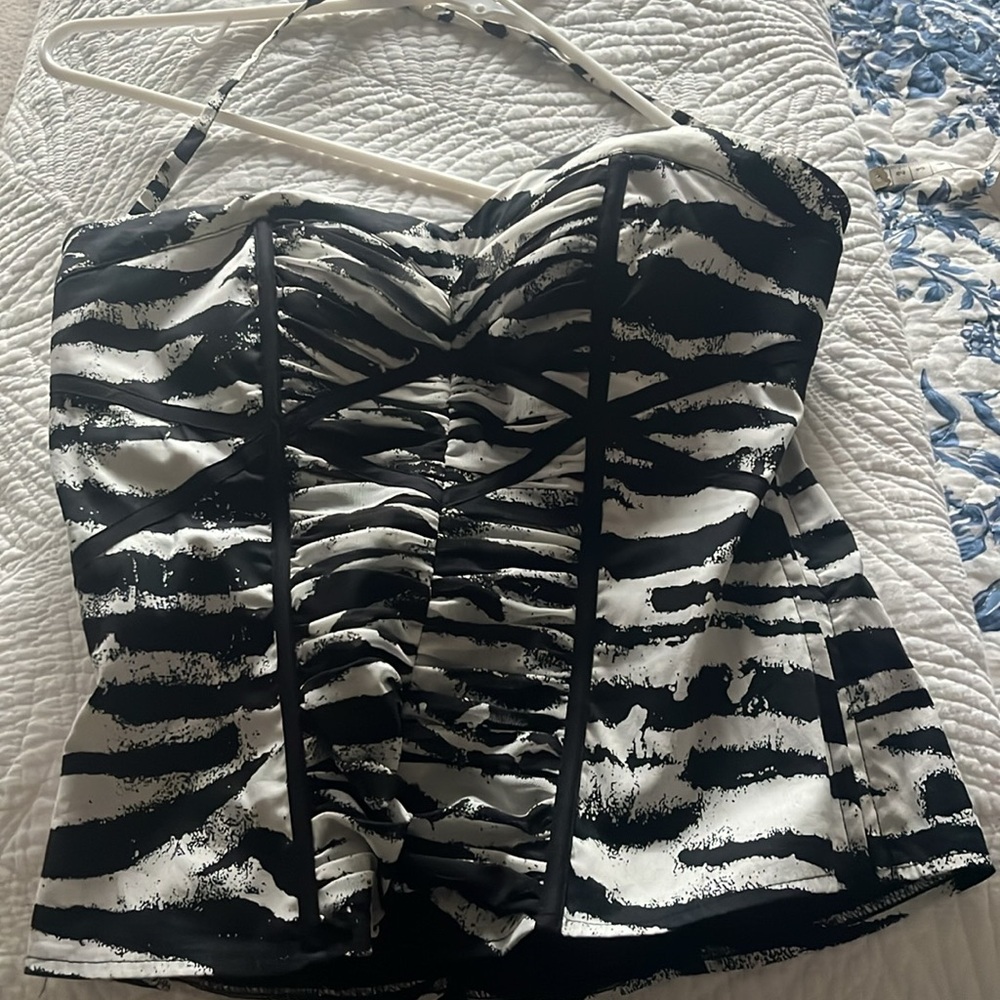 Bebe zebra corset top